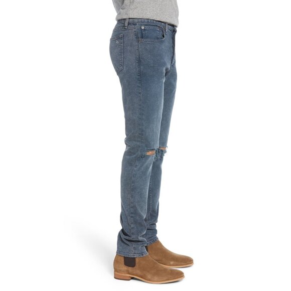 NWT Rag & Bone Fit 1 in Filmore Holes Destroyed Extra Slim Skinny Jeans 34 x 33 - Picture 9 of 11